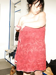 See naked women unwind in an all female mature sauna