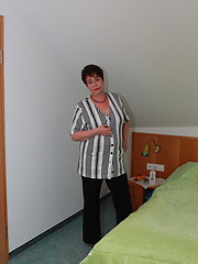 Appetite aged woman relaxing in the bedroom
