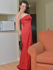 Naughty hot mom playing alone